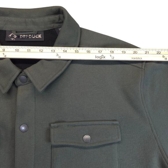Dri Duck Jacket Men's Size 2XL Green Front Pockets Button Up Snap Heavy Jacket‎ - Picture 15 of 16